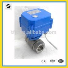 CWX15Q Motor Operated Valve 12VDC NPT/BSP 1'' 2-Way T Type Motorized Brass Ball Valve DN25 5 Wires With Signal Feedback